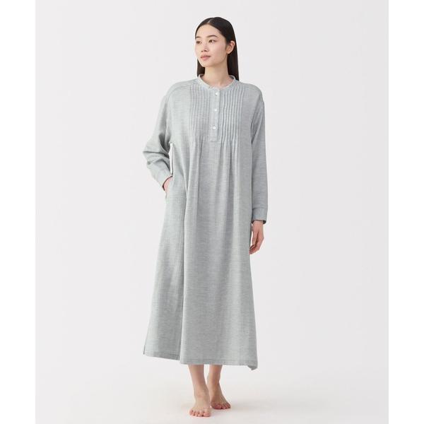 パジャマ ルームウェア 婦人　ヘリンボーンガーゼ　ワンピース レディース