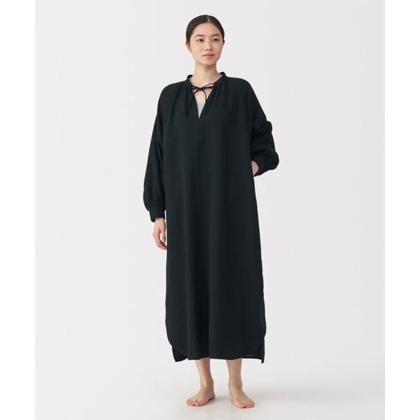 パジャマ ルームウェア 婦人　ふんわりしぼガーゼ　ロングワンピース レディース