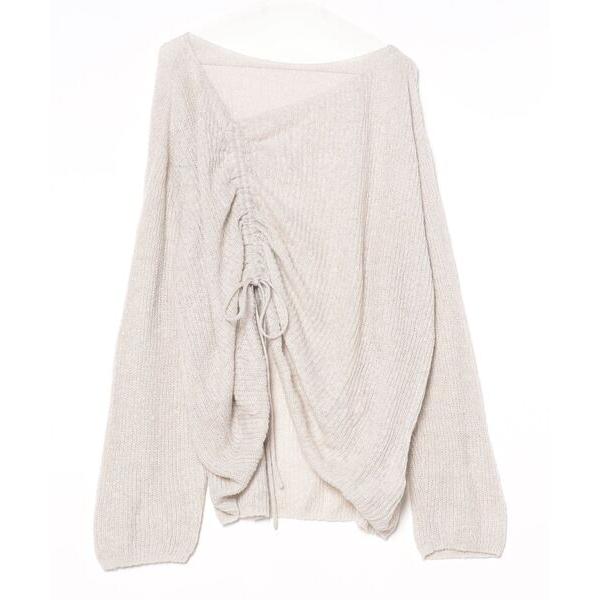 「Ameri」 長袖ニット MEDIUM ベージュ レディース