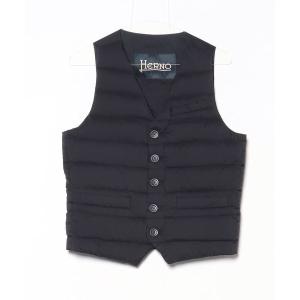 「HERNO」 ワンポイントダウンベスト 44 ブラック レディース