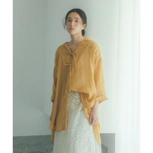 チュニック 「natural by clip」シアーリネンリボンチュニック　19入荷待ち