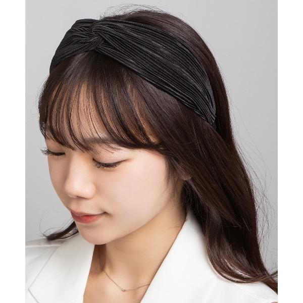 カチューシャ プリーツ ツイスト 幅広 カチューシャ