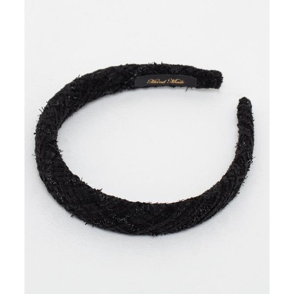 カチューシャ ツイード ボリューム カチューシャ