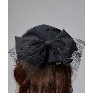 キャップ 帽子 リボンメッシュキャップ レディース