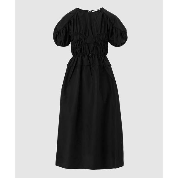 ワンピース LONG DRESS WITH SMOCKED BODICE AND PEPLUM DE...