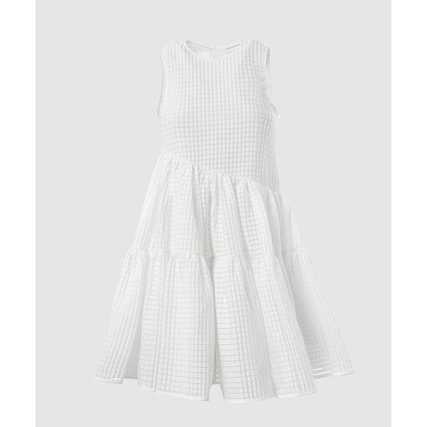 ドレス SHORT SLEEVELESS DRESS WITH VOLUMINOUS TIER SK...