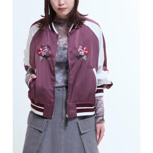 ブルゾン アウター SATIN SHORT SOUVENIR JACKET レディース