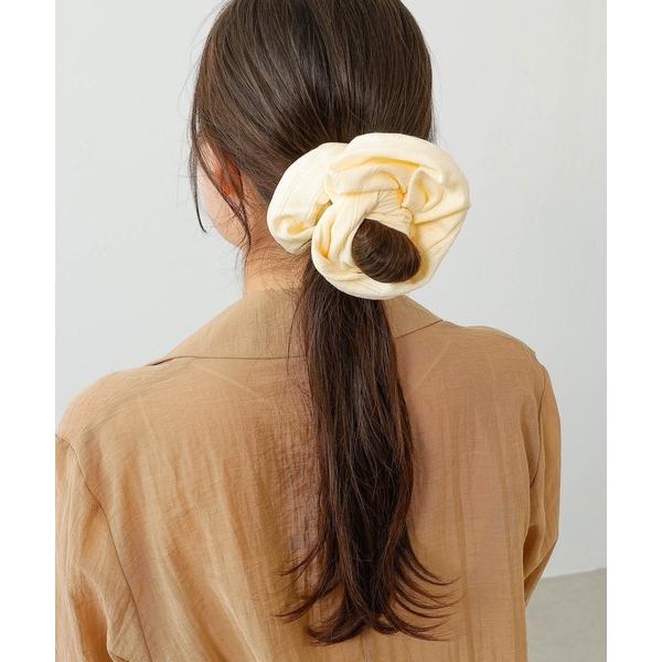 シュシュ コットン 針抜き柄 ボリューム 大きめ シュシュ ヘアゴム