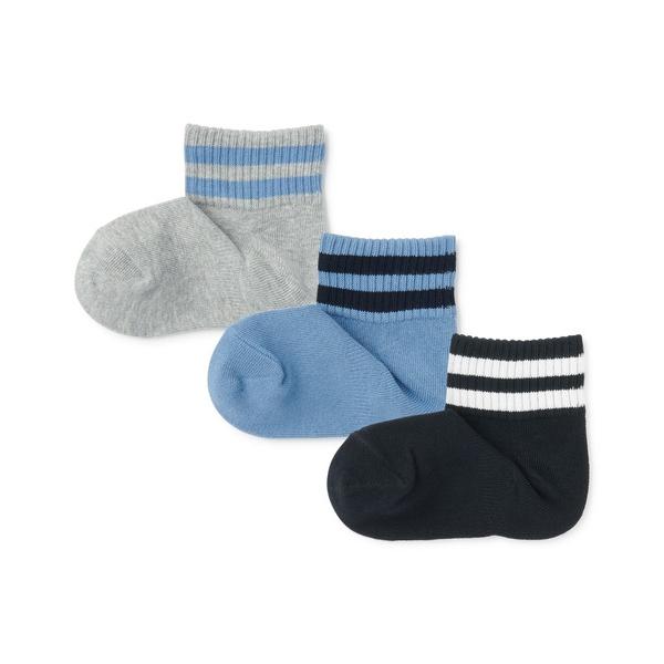 靴下 キッズ　足なり直角　ショート丈靴下（柄・３足組） キッズ 子供 男の子 女の子