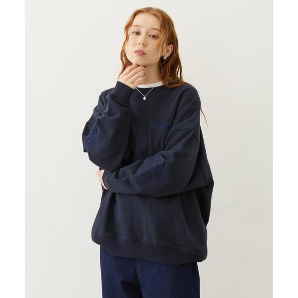 トレーナー スウェット FLOWER ELBOW PATCH SWEAT TOP レディース メンズ