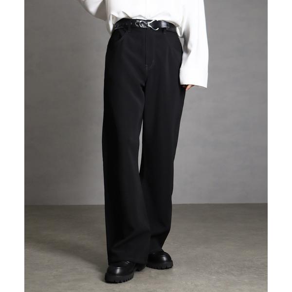 スラックス 「welise/ウェライズ」ドレープツイルTR スリムフィットフレアスラックス メンズ ...