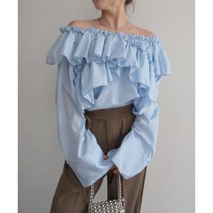 ブラウス シャツ ラッフル2wayブラウス レディース