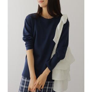 tシャツ ソリッドカラー クルーネック 長袖 ベーシック プルオーバー レディース