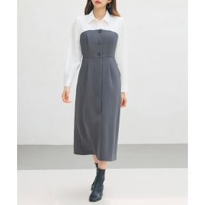ワンピース ドッキングビスチェワンピース