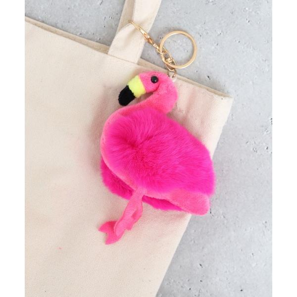 チャーム フラミンゴファーチャーム flamingo ぬいぐるみ かわいい ゆめかわ クミギ キーホ...