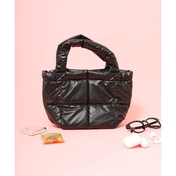 トートバッグ シャイニーキルティング中綿トートバッグ レディース