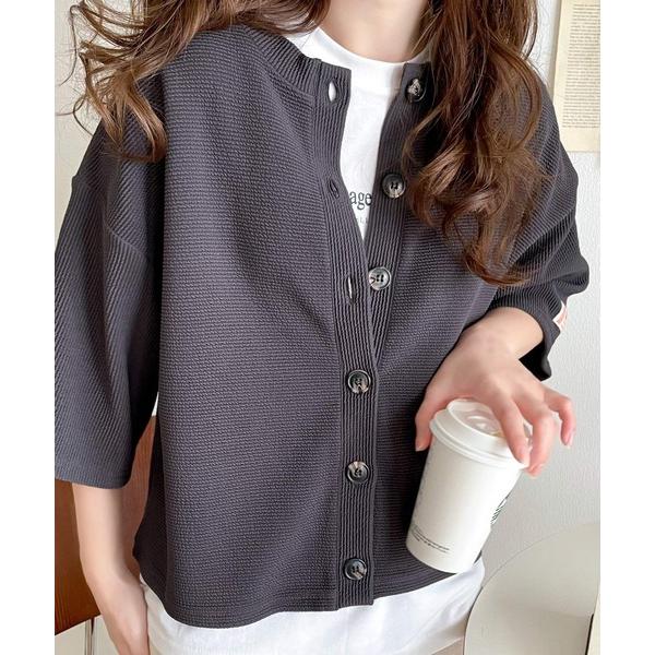 「Java」 カーディガン MEDIUM グレー レディース