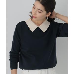 「saloon」 長袖ニット FREE ネイビー レディース