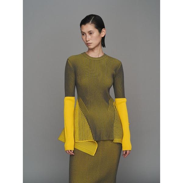ニット セーター BI-COLOR RIB TOP / バイカラーリブトップ レディース