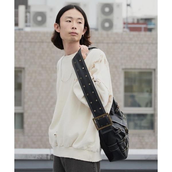 トレーナー スウェット Damage processing Crew neck sweatshirt...