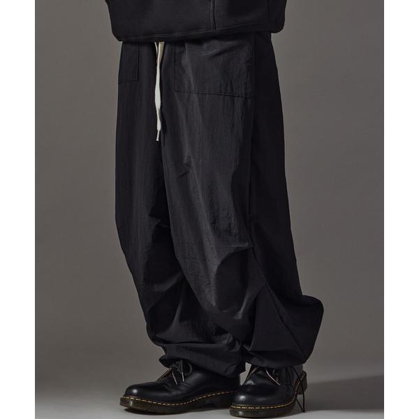 パンツ Wide pants with drawstring / ドローコード付き ワイドパンツ メ...