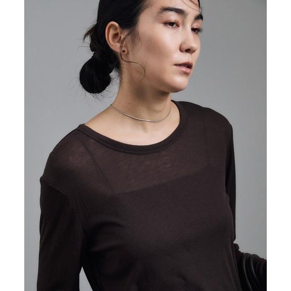 tシャツ 「WEB限定」シアーウールロングスリーブブルオーバー レディース