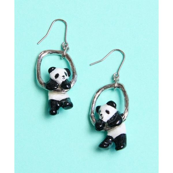 ピアス gargle ガーグル：アニマルシリーズ　ツインズパンダ　ぱんだ　ピアス レディース メンズ