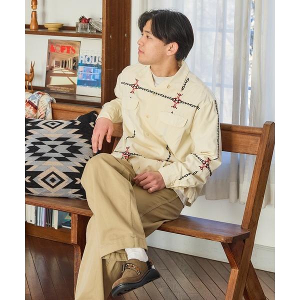 シャツ PENDLETON/ペンドルトン ロングスリーブ ガーメントダイ エンブロイダリー オープン...