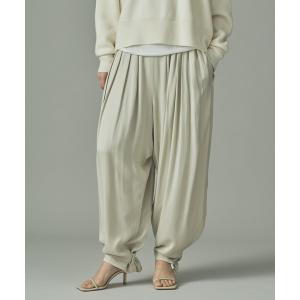 パンツ Curensology(カレンソロジー)/サテンタックパンツ レディース