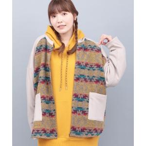 カーディガン ジャガードコンビジップカーディガン レディース