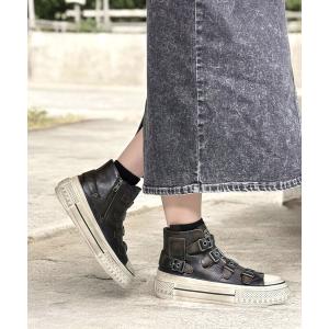 スニーカー ASH/アッシュ「RAINBOW」厚底ビンテージハイカットスニーカー ボリューム ロック 5cmヒール レディース