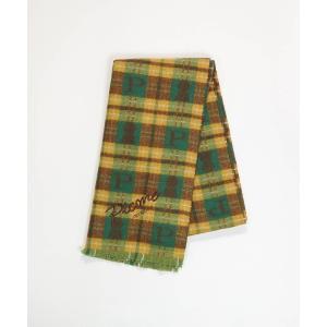 ストール マフラー ウール100％タータンチェック柄ストール レディース