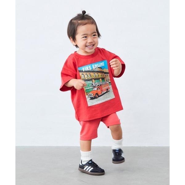 tシャツ 働く車プリントTシャツ キッズ 子供服 男の子 女の子