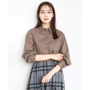 ブラウス シャツ サッカーシャツブラウス/洗える レディース