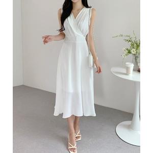 Tadashi Shoji 」 レースノースリーブワンピース 4 ホワイト