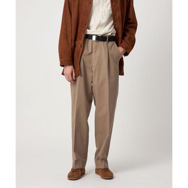 スラックス 「Steven Alan」 ブラッシュド コットン アウト ワンプリーツ スラックス メ...