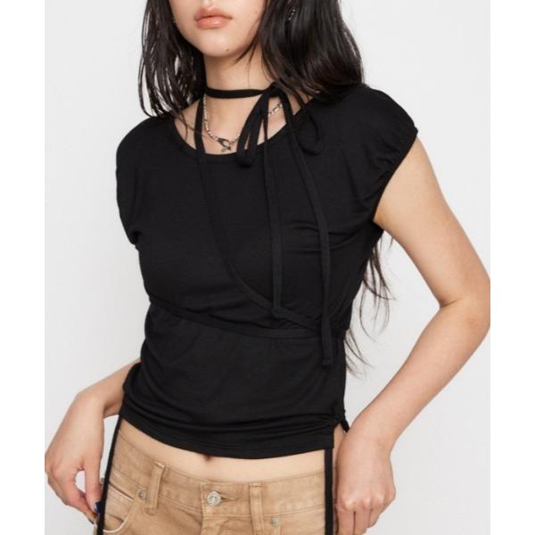 tシャツ RIBBON DROP トップス レディース