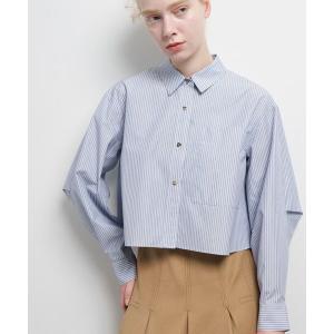 ブラウス シャツ クロップドフレアシャツ レディース