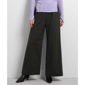 パンツ ウールツイルゴムワイドパンツ レディース