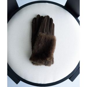 手袋 フェイクファージャージーグローブ レディース