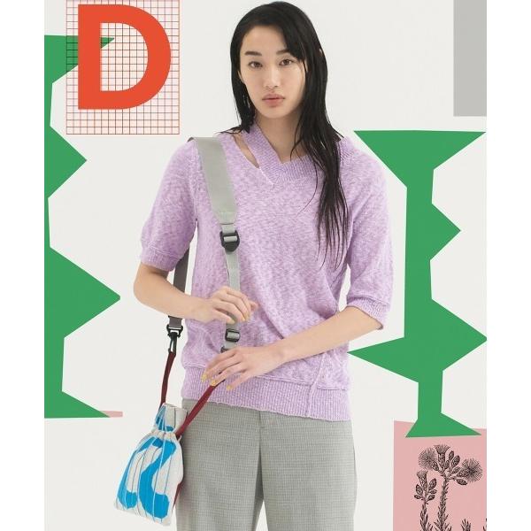 tシャツ new ”V” knit top レディース