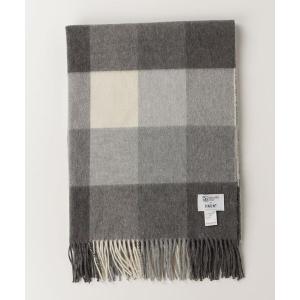 「Johnstons of Elgin」 チェック柄マフラー「HAUNTコラボ」 - グレー レディース