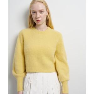ニット セーター フォックスカシミヤパフスリーブニット レディース