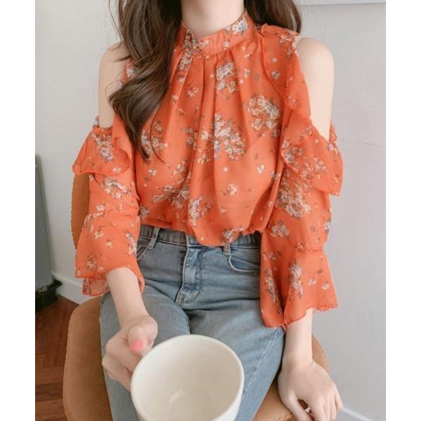 「Miniministore」 7分袖ブラウス M オレンジ レディース
