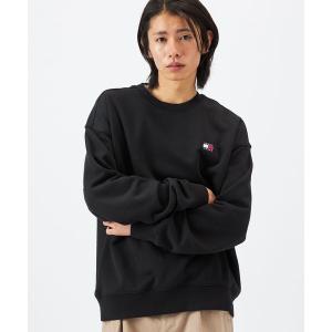 トレーナー スウェット リラックスバッジクルーネックトレーナー メンズ