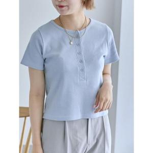 tシャツ ヘンリーネックカットソー レディース