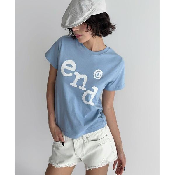 tシャツ 半袖 endユニークロゴクロップド半袖Ｔシャツ レディース