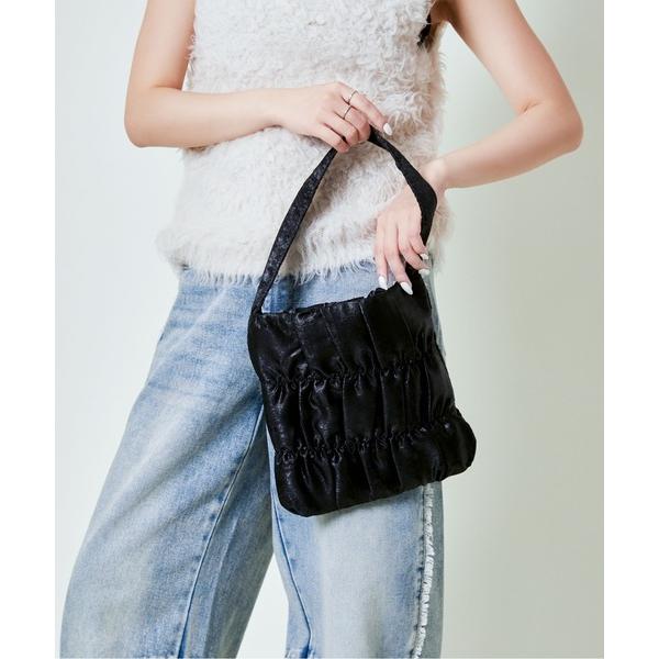 トートバッグ 「シャーリング×立体フォルム」レディース ミニトートバッグ 軽量 春夏秋冬 レディース
