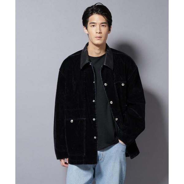 デニムジャケット gジャン フロッキーデニム オーバージャケット メンズ