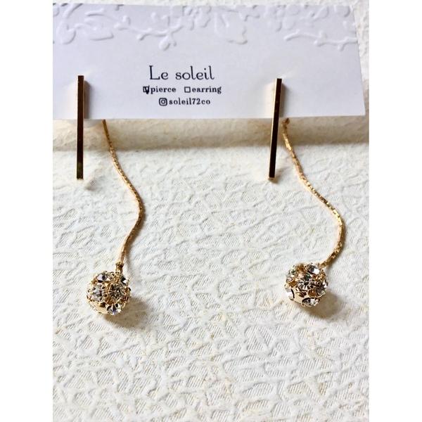 ピアス 「Le soleil」揺れる　スティックロンデルピアス(MA) レディース